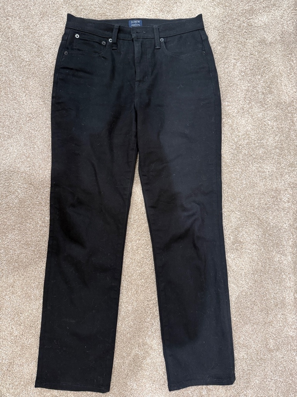 J. Crew Factory Black Straight-Leg Jeans